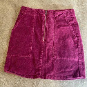 Maroon Corduroy Skirt Size 4
